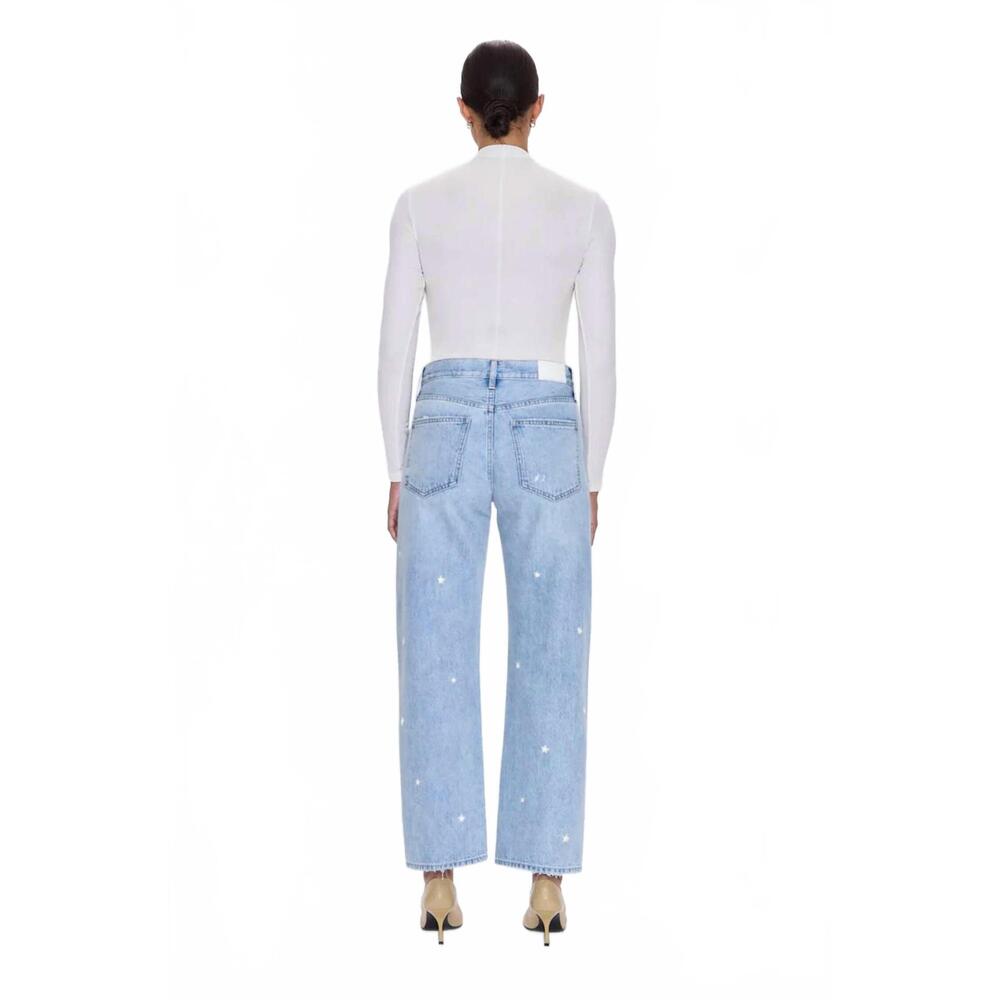 NEW PISTOLA lexi mid rise bowed straight jeans in stellar vintage - Picture 3 of 5